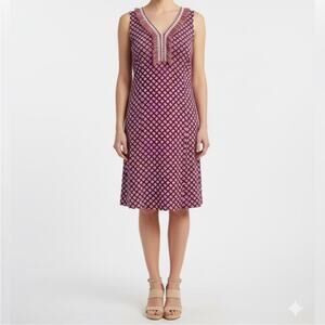 J. McLaughlin Catalina Cloth Lola Fringe Sleeveless Dress Size L